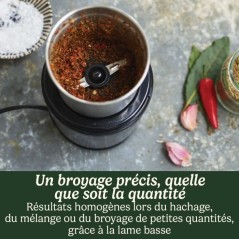 Moulin a épices - CUISINART - Fonctionne par impulsion - 2 bols avec