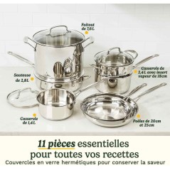 Batterie de cuisine - Tous feux dont induction - CUISINART - 77-11G -