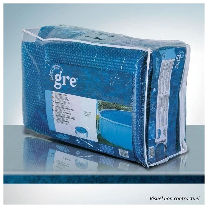 GRE - Bâche été a bulles pour piscines hors-sol rondes Ø4,50m a Ø4,60m - Épaisseur 0,18mm GRE - Bâche été a bulles pour piscines hors-sol rondes Ø4,50m a Ø4,60m - Épaisseur 0,18mm