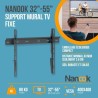 Support Mural TV NANOOK - Ultra Plat - 32-55 Pouces - pour télés LCD