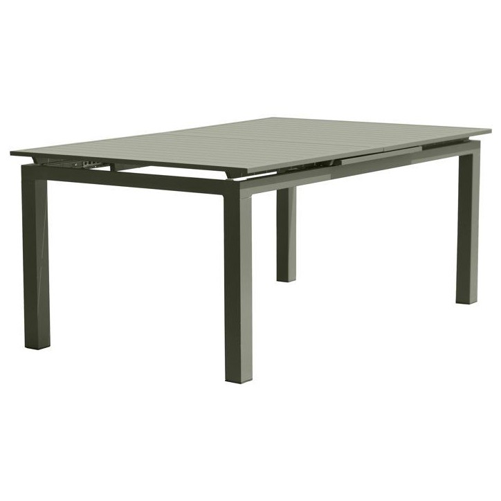 Table de jardin - Kaki - Aluminium - 180/240 x 100 cm - Miami Table de jardin - Kaki - Aluminium - 180/240 x 100 cm - Miami