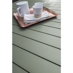Table de jardin - Kaki - Aluminium - 180/240 x 100 cm - Miami