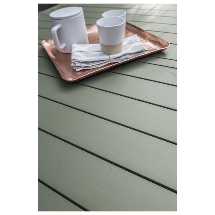 Table de jardin - Kaki - Aluminium - 180/240 x 100 cm - Miami Table de jardin - Kaki - Aluminium - 180/240 x 100 cm - Miami