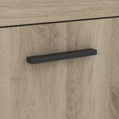 Bureau avec rangements - DELPHI - Chene/noir - L126,2 x P59.8 x H93.5c
