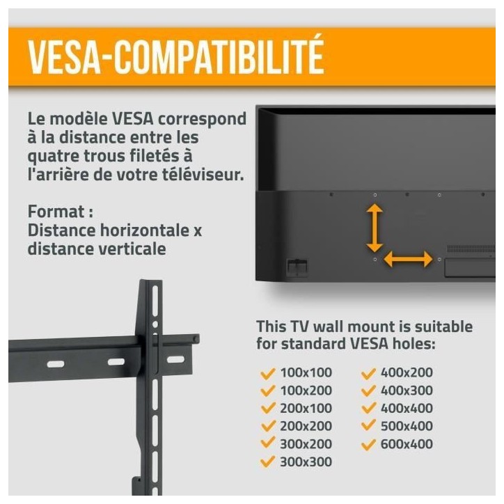 Support Mural TV NANOOK - Ultra Plat - 32-55 Pouces - pour télés LCD et (O)LED - Noir Support Mural TV NANOOK - Ultra Plat - 32-55 Pouces - pour télés LCD et (O)LED - Noir