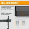 Support Mural TV NANOOK - Ultra Plat - 32-55 Pouces - pour télés LCD
