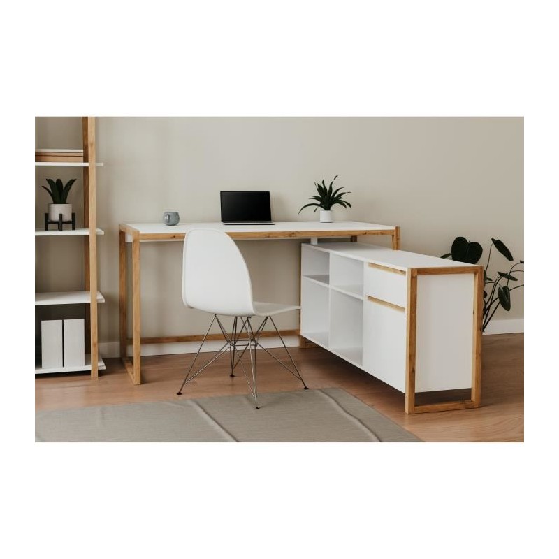 Bureau d'angle réversible Denver - Panneaux de particules - Coloris c