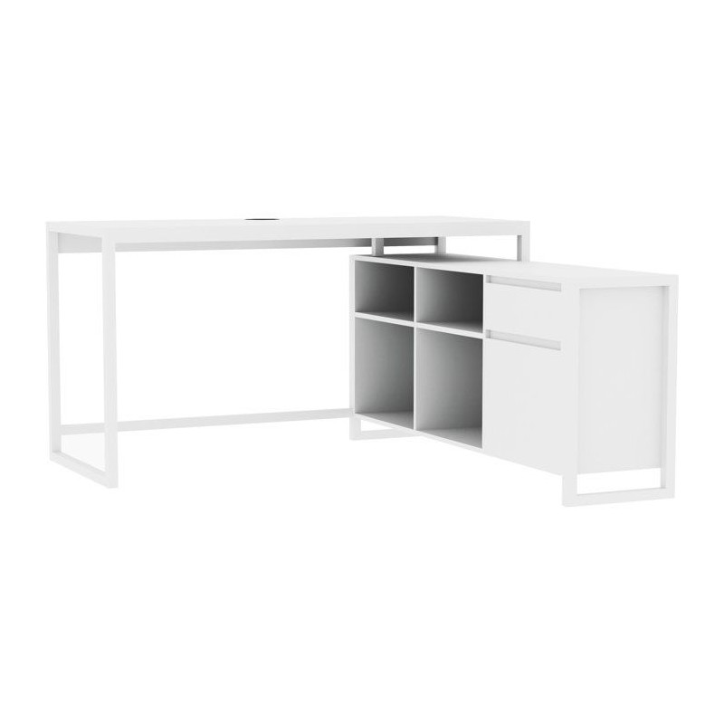Bureau d'angle réversible Denver - Panneaux de particules - Coloris B