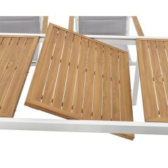 Ensemble repas de jardin LOUNA 8 personnes en aluminium - Table extens