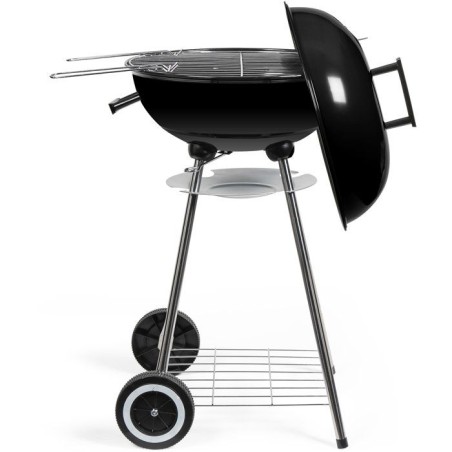Barbecue a charbon - LIVOO - DOC172N - Surface de cuisson Ø 41 cm - Grille en acier chromé - Cuve et couvercle en acier émail