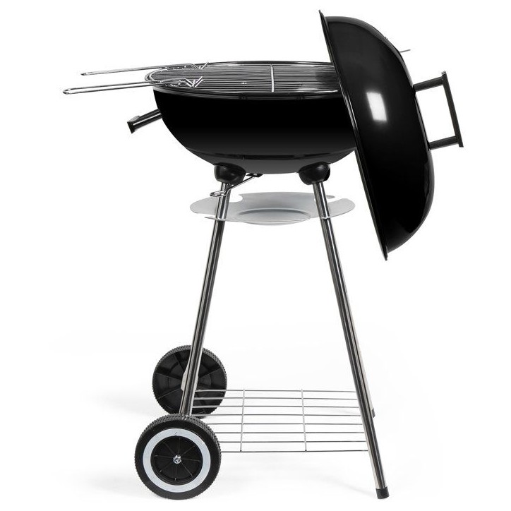 Barbecue a charbon - LIVOO - DOC172N - Surface de cuisson Ø 41 cm - Grille en acier chromé - Cuve et couvercle en acier émail