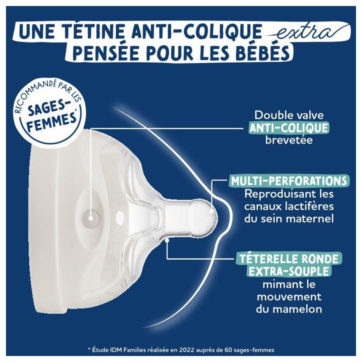 Tétine multi-perforée anti-colique - DODIE - Débit 4 - +6 mois - Liquide épais Tétine multi-perforée anti-colique - DODIE - Débit 4 - +6 mois - Liquide épais