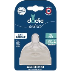 Tétine multi-perforée anti-colique - DODIE - Débit 4 - +6 mois - Li
