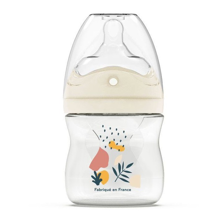 Biberon anti-colique - DODIE - 150 ml - Tétine multi-perforée biomimétisme - +0 mois - Débit 1 - Rose