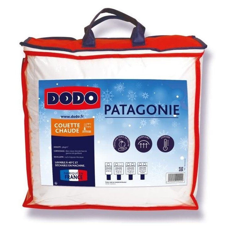 Couette Chaude - DODO - PATAGONIE - 140 x 200 cm - Blanc Couette Chaude - DODO - PATAGONIE - 140 x 200 cm - Blanc