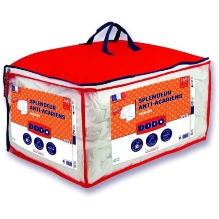DODO Pack Couette chaude anti-acariens 220x240 cm + 2 oreillers 60x60