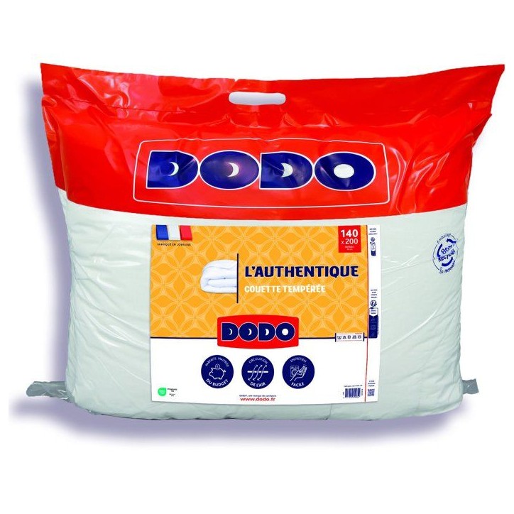 Couette Tempérée 250G/m² - DODO - L'Authentique - 140 x 200 cm - Blanc Couette Tempérée 250G/m² - DODO - L'Authentique - 140 x 200 cm - Blanc
