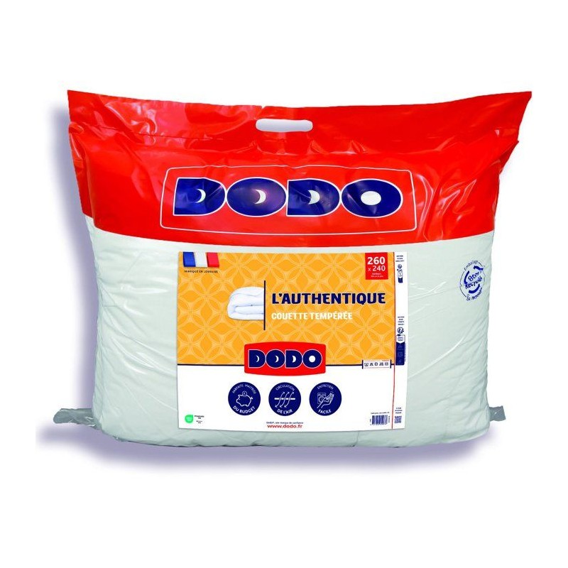 Couette Tempérée 250 gr/m² - DODO - L'Authentique - 240 x 260 cm -