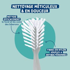 Goupillon 2-en-1 - DODIE - Gris