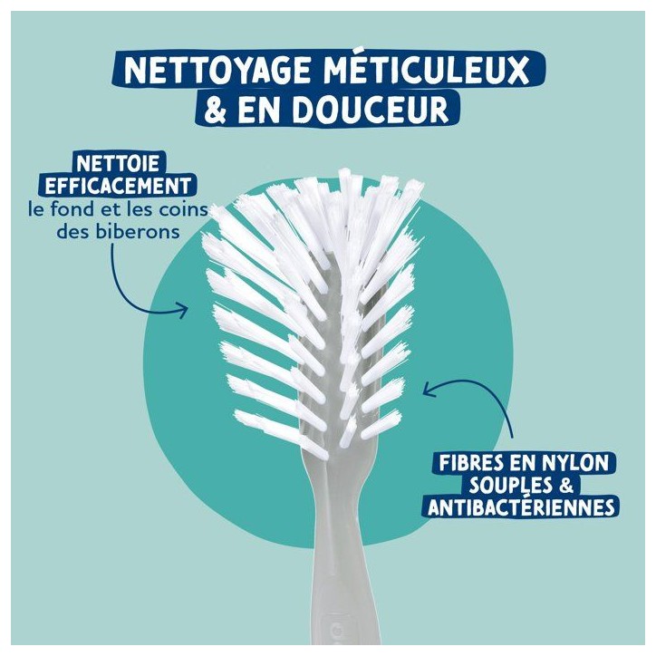 Goupillon 2-en-1 - DODIE - Gris