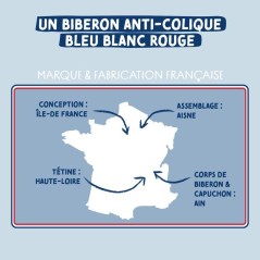 Biberon anti-colique - DODIE - 270 ml - Tétine ronde - 0-6 mois - 3 v