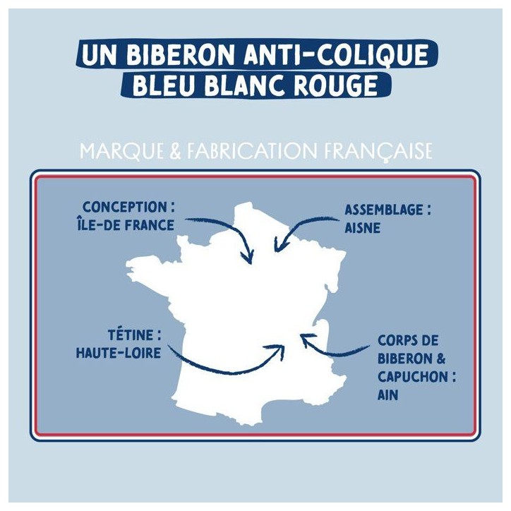 Biberon anti-colique - DODIE - 270 ml - Tétine ronde - 0-6 mois - 3 vitesses - Débit 2 - Vert