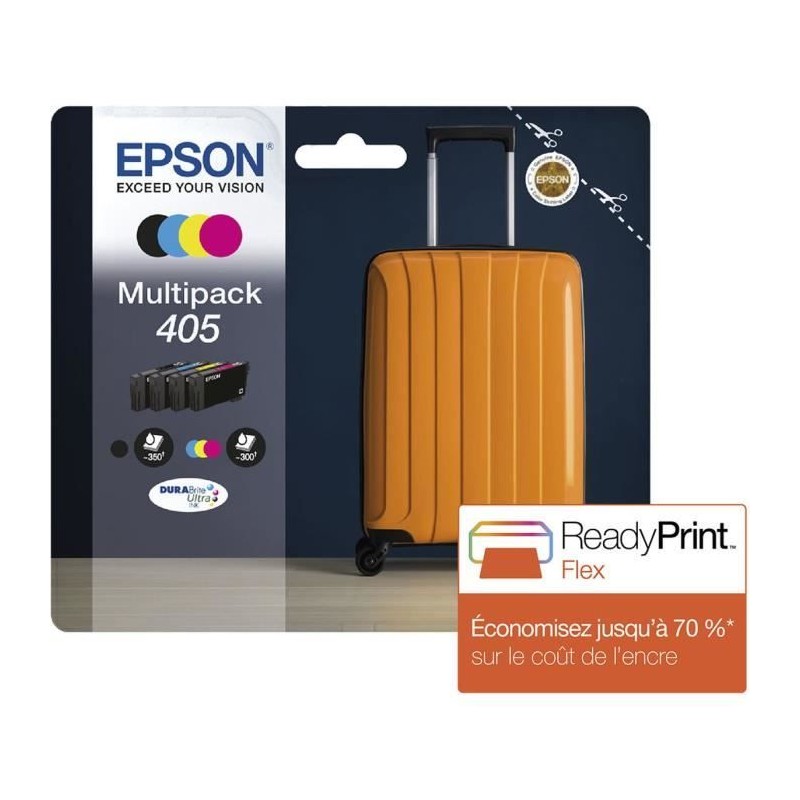 Pack de 4 Cartouches d'encre - 405 Ultra Ink - EPSON - WorkForce WF-78 Pack de 4 Cartouches d'encre - 405 Ultra Ink - EPSON - WorkForce WF-78