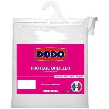 Protege-Oreiller - DODO - Emma - 60 x 60 cm - Blanc