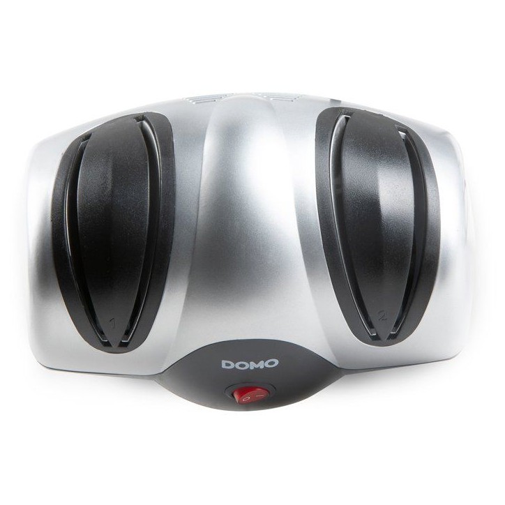 Aiguiseur de couteaux électrique - DOMO - 40 W - Affutage a 2 meules - Gris / Noir