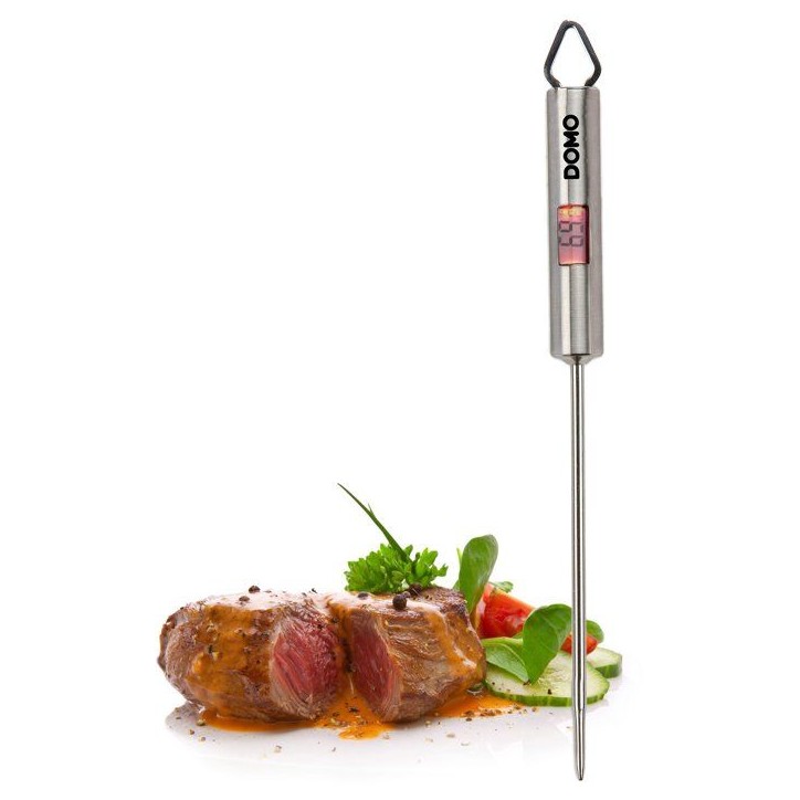 Thermometre culinaire - DOMO - De -45°C a +200°C - Arret automatique - Argent
