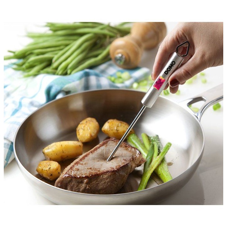 Thermometre culinaire - DOMO - De -45°C a +200°C - Arret automatique - Argent