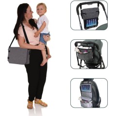 Sac a langer de voyage 3-en-1 - DREAMBABY - Organisateur pour poussett