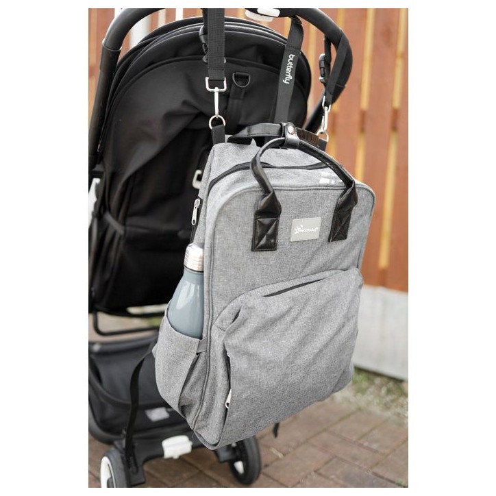 Sac a dos a langer avec matelas a langer - DREAMBABY - Clips pour poussette - Pochette d'essuyage en filet - Sangles réglables