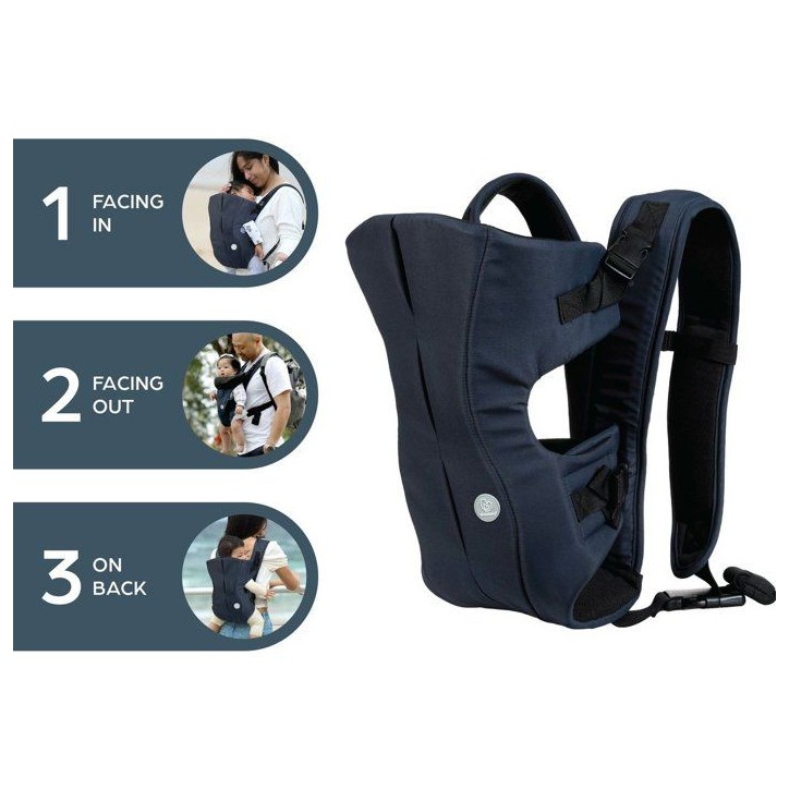 Porte-bébé On-The-Move 3-en-1 - DREAMBABY - Léger, respirant - Face a l'intérieur/extérieur et dos - Marine - 3.5-12kg