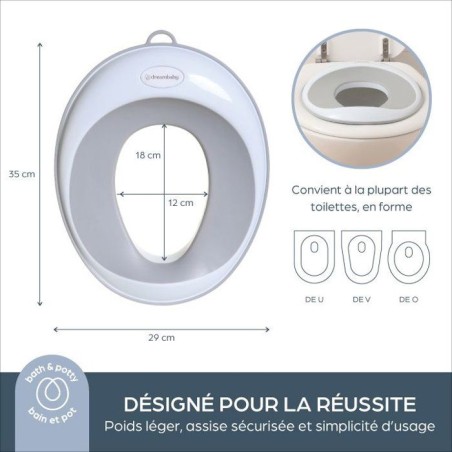 Siege et tabouret d'apprentissage de la propreté - DREAMBABY - Base antidérapante - Toucher doux - Design confortable