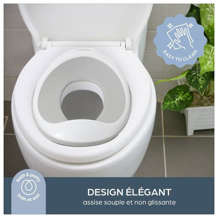 Siege et tabouret d'apprentissage de la propreté - DREAMBABY - Base antidérapante - Toucher doux - Design confortable Siege et tabouret d'apprentissage de la propreté - DREAMBABY - Base antidérapante - Toucher doux - Design confortable
