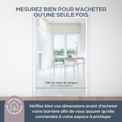Barriere de sécurité - DREAMBABY - Ava - Montée sur pression - Pour