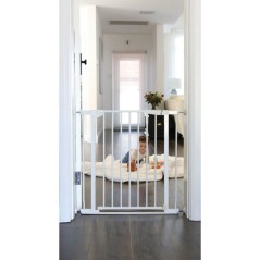 Barriere de sécurité - DREAMBABY - Advance Auto-Close - A base basse - Convient a 75-81cm, 76cm de hauteur - Blanc
