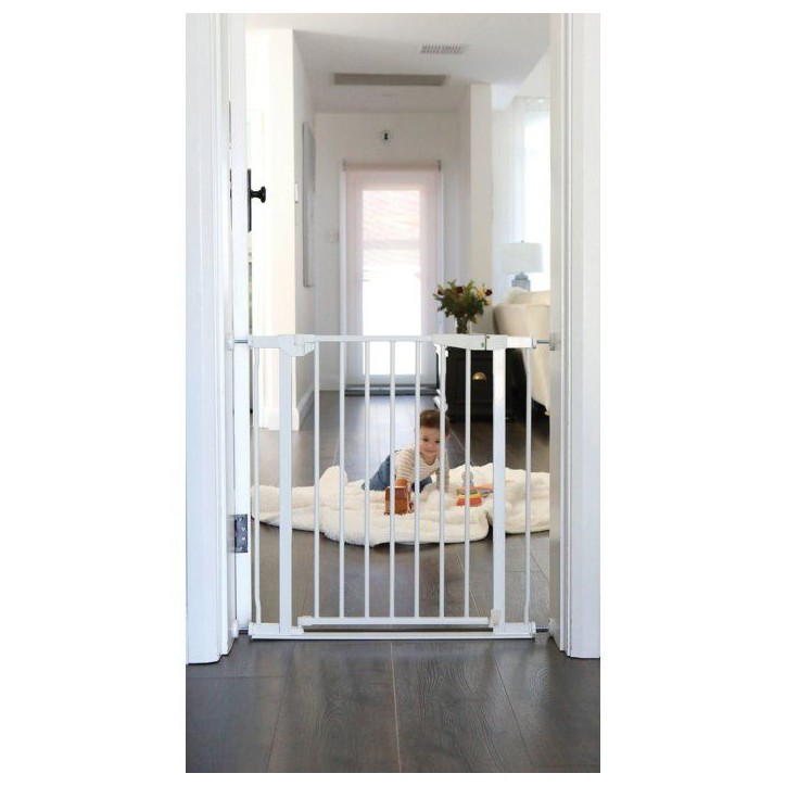 Barriere de sécurité - DREAMBABY - Advance Auto-Close - A base basse - Convient a 75-81cm, 76cm de hauteur - Blanc