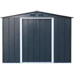 Abri de jardin en métal 4,77 m2 - DURAMAX - Kit d'ancrage inclus - Gr