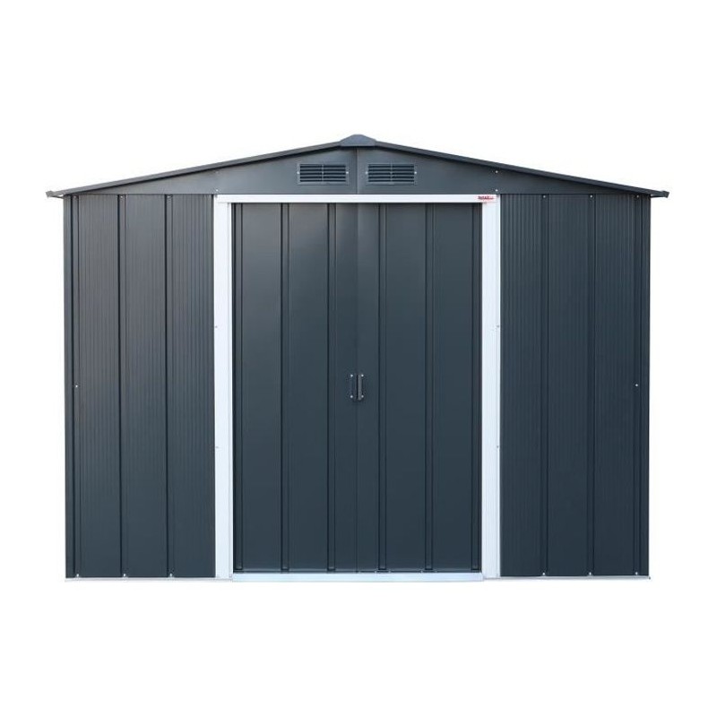 Abri de jardin en métal 4,77 m2 - DURAMAX - Kit d'ancrage inclus - Gr