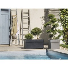 Jardiniere 80 cm - EDA - CAREL - 63 L - Avec roulettes - Extérieur ou