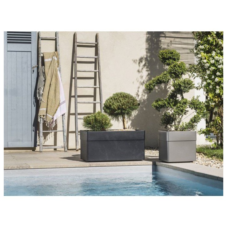 Jardiniere 80 cm - EDA - CAREL - 63 L - Avec roulettes - Extérieur ou intérieur - 78 x 39 x 39 cm - Taupe Jardiniere 80 cm - EDA - CAREL - 63 L - Avec roulettes - Extérieur ou intérieur - 78 x 39 x 39 cm - Taupe