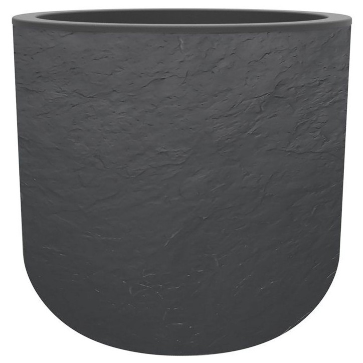 Pot de fleurs Rond 40 cm - EDA - Volcania Up - 32,5 L - Intérieur/Extérieur - Décor Pierre - Ø 38,5 x H. 36,8 cm - Gris Anth Pot de fleurs Rond 40 cm - EDA - Volcania Up - 32,5 L - Intérieur/Extérieur - Décor Pierre - Ø 38,5 x H. 36,8 cm - Gris Anth