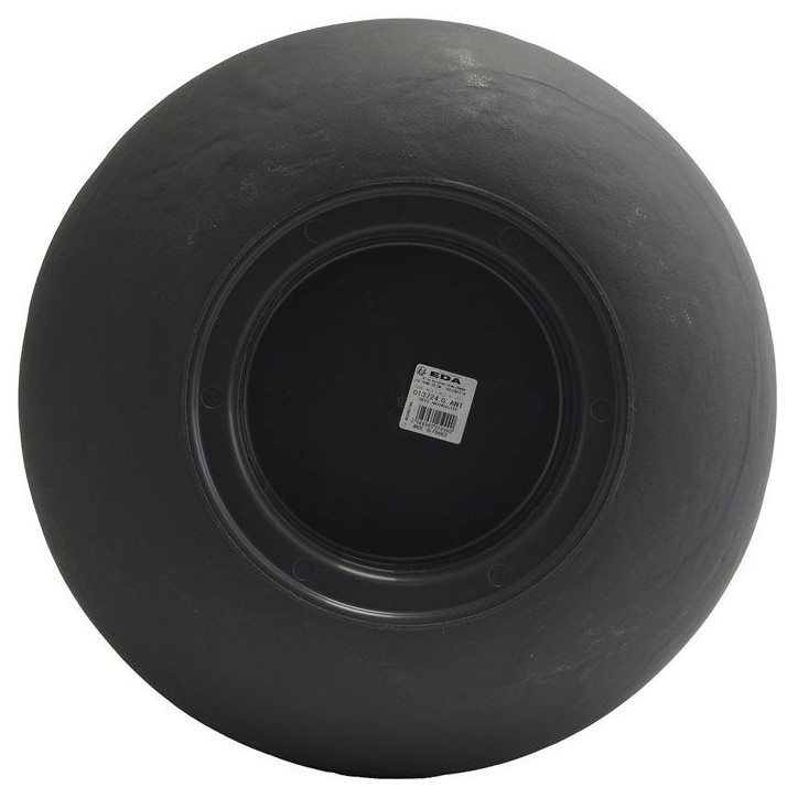 Pot de fleurs Rond 50 cm - EDA - Volcania Up - 67 L - Intérieur/Extérieur - Décor Pierre - Ø 48,5 x H. 46,2 cm - Gris Anthra