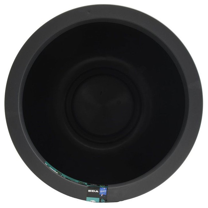 Pot de fleurs Rond 50 cm - EDA - Volcania Up - 67 L - Intérieur/Extérieur - Décor Pierre - Ø 48,5 x H. 46,2 cm - Gris Anthra