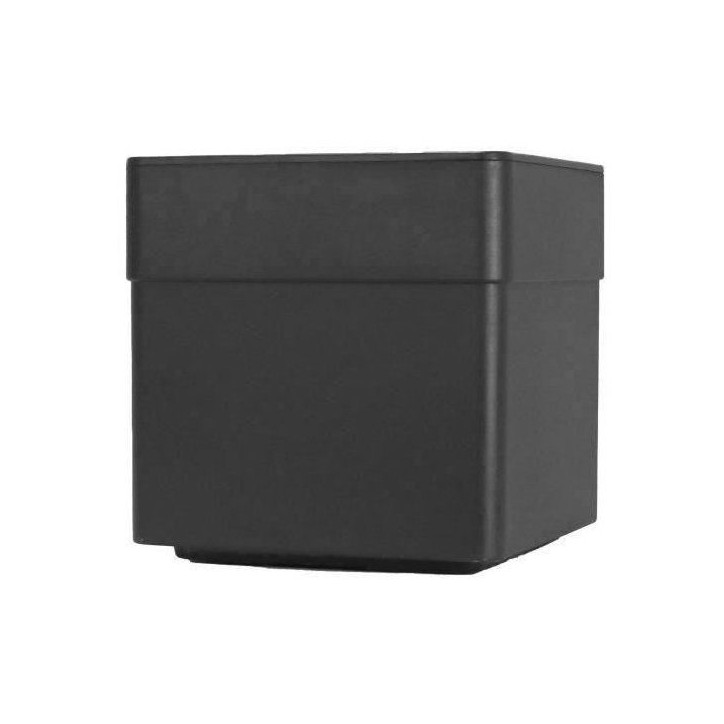 Bac a fleurs Carré 40 cm - EDA - CAREL - 26 L - Avec roulettes - Extérieur ou intérieur - 39 x 39 x H.39 cm - Gris Anthracite