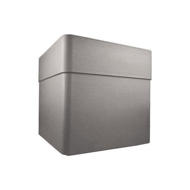Bac a fleurs Carré 40 cm - EDA - CAREL - 26 L - Avec roulettes - Extérieur ou intérieur - 39 x 39 x H.39 cm - Taupe