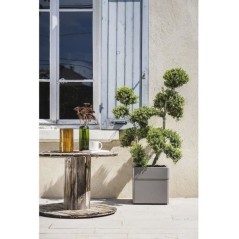 Bac a fleurs Carré 40 cm - EDA - CAREL - 26 L - Avec roulettes - Ext
