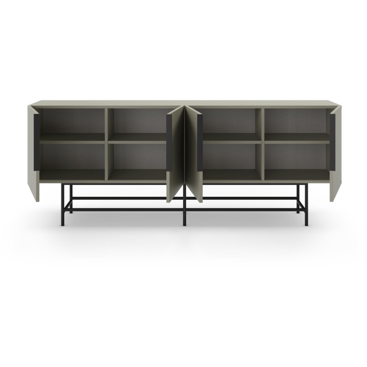 Buffet ELDIA – Vert – 4 portes – 200 x 40 x 77,9 cm Buffet ELDIA – Vert – 4 portes – 200 x 40 x 77,9 cm